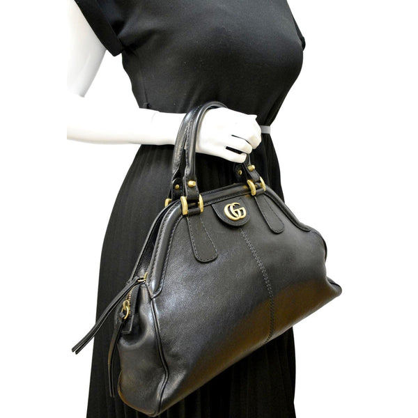 GUCCI Re(Belle) Calfskin Leather Tote Bag Black  516459