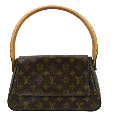 LOUIS VUITTON Mini Looping Monogram Canvas Shoulder Bag Brown