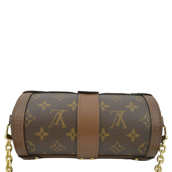 LOUIS VUITTON Papillon Trunk Monogram Canvas Satchel Bag Brown