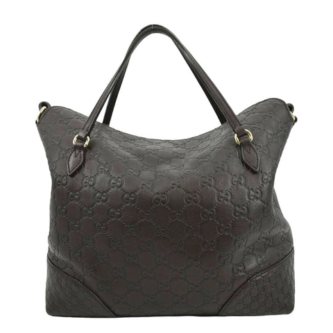 GUCCI Bree Medium Leather Top Handle Shoulder Bag Dark Brown 353120