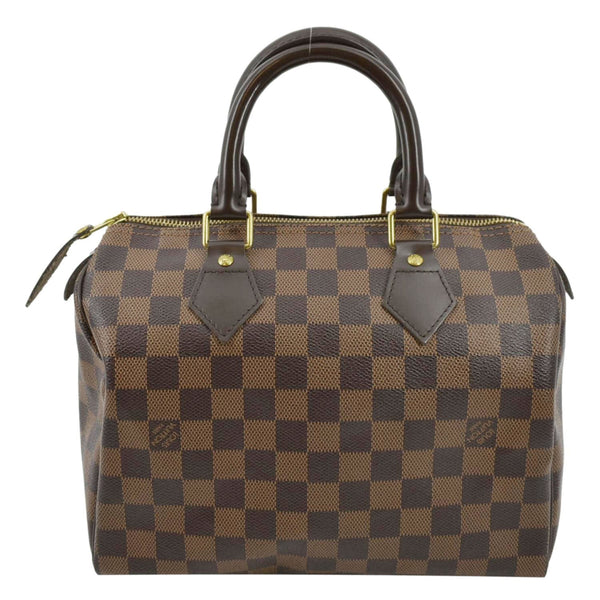 LOUIS VUITTON Speedy 25 Damier Ebene Satchel Bag Brown