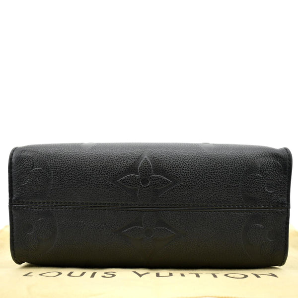 LOUIS VUITTON Onthego PM Monogram Empreinte Tote Shoulder Bag Black