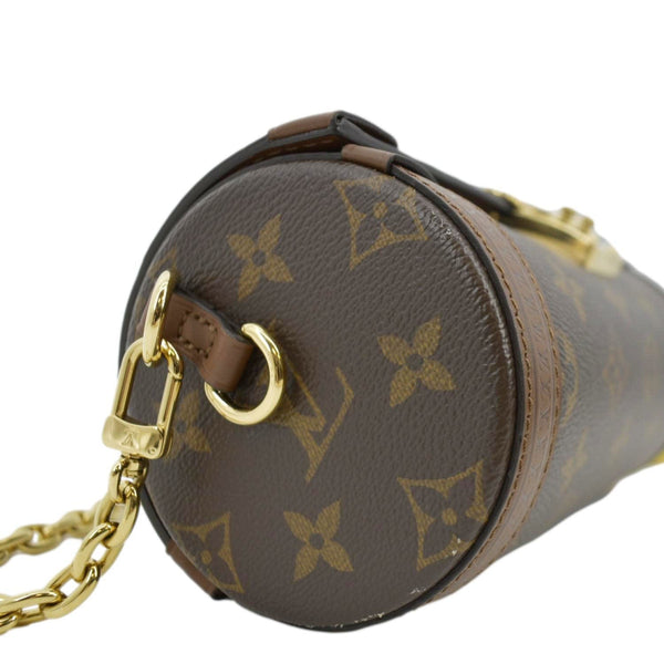 LOUIS VUITTON Papillon Trunk Monogram Canvas Satchel Bag Brown