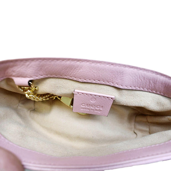 Gucci Vintage Effect Super Mini GG Leather Shoulder Bag - Inside