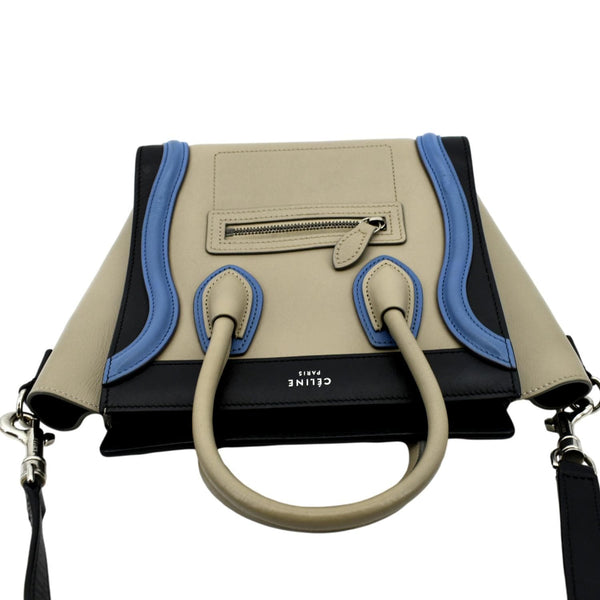 CELINE Nano Luggage Calfskin Leather Shoulder Bag Tricolor