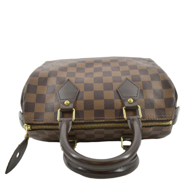 LOUIS VUITTON Speedy 25 Damier Ebene Satchel Bag Brown