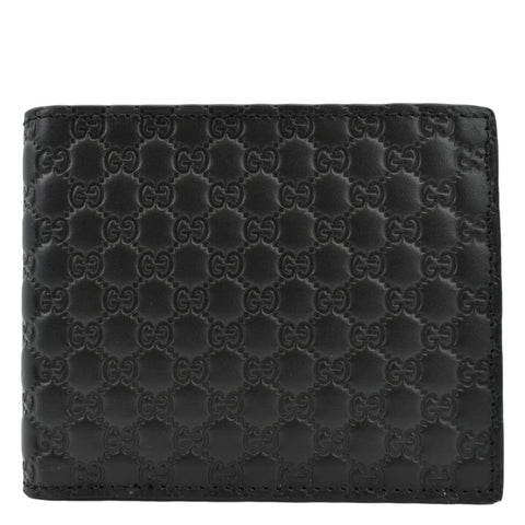 GUCCI Microguccissima Leather Bi-fold Wallet Black 260987