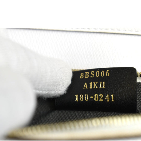 FENDI F Envelope Wallet on Chain Leather Crossbody Bag White