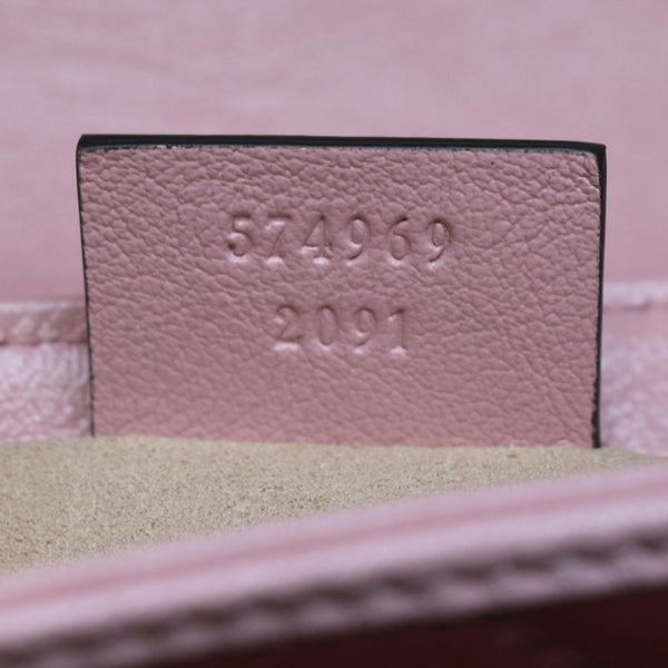 Gucci Vintage Effect Super Mini GG Leather Shoulder Bag - Number