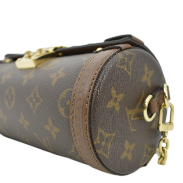 LOUIS VUITTON Papillon Trunk Monogram Canvas Satchel Bag Brown