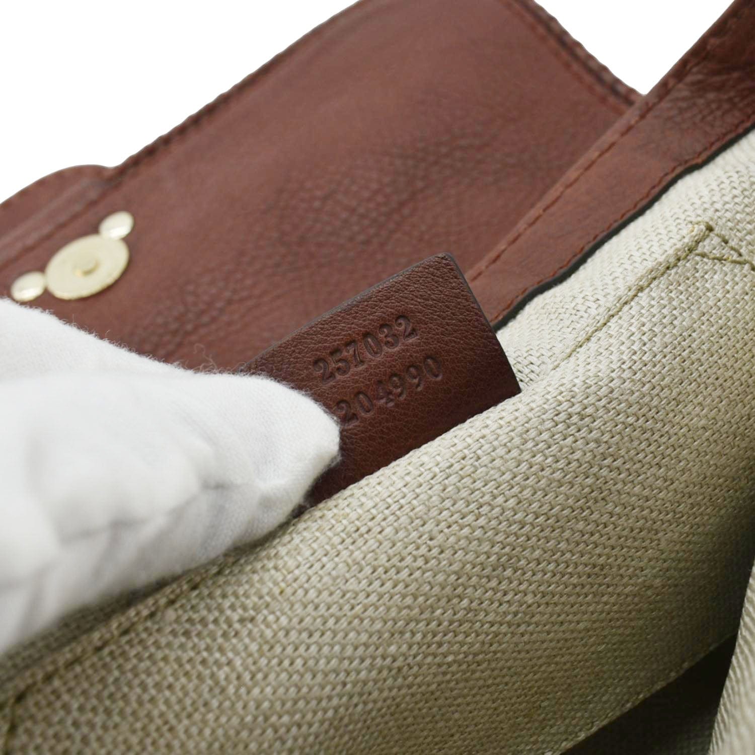 GUCCI Marrakech Evening Leather Chain Dark Brown Shoulder Bag