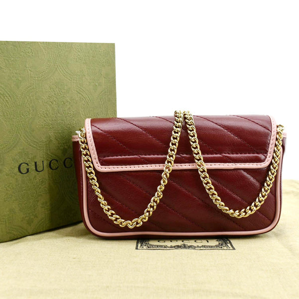 Gucci Vintage Effect Super Mini GG Leather Shoulder Bag - Product