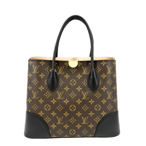 LOUIS VUITTON Flandrin Monogram Canvas Tote Shoulder Bag Brown