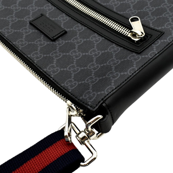 GUCCI GG Supreme Square Messenger Bag Black 474137