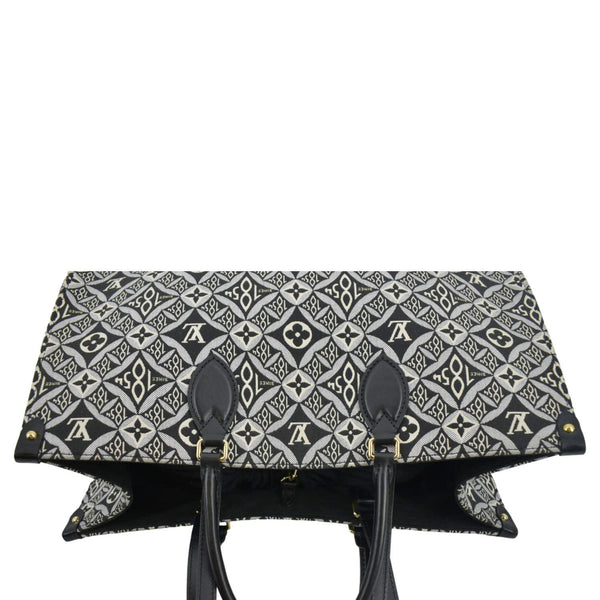 LOUIS VUITTON Onthego GM 1854 Jacquard Tote Bag Grey