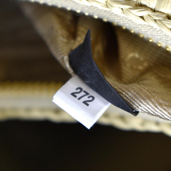 PRADA Re-Edition 2005 Raffia Shoulder Bag Beige