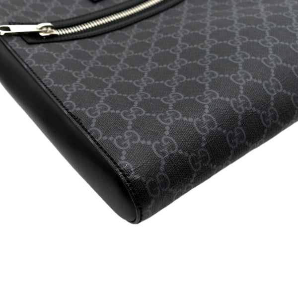 GUCCI GG Supreme Square Messenger Bag Black 474137