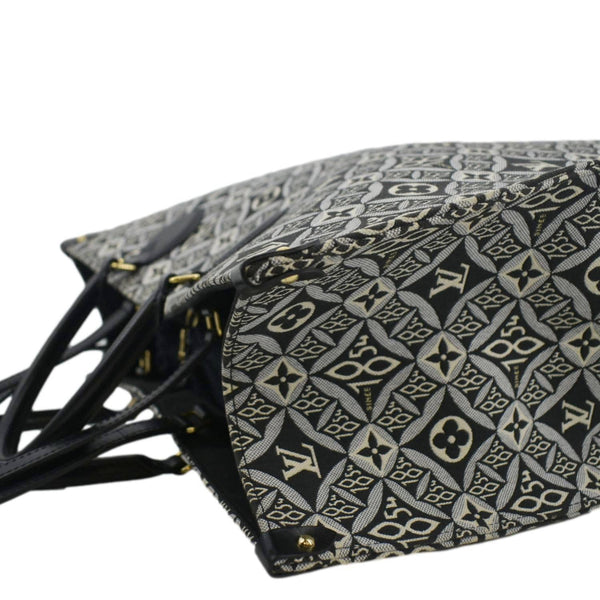 LOUIS VUITTON Onthego GM 1854 Jacquard Tote Bag Grey