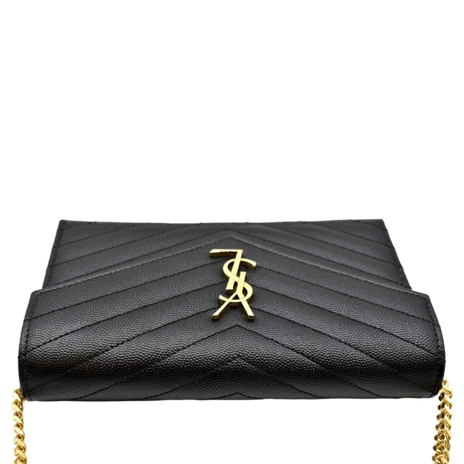 Yves Saint Laurent Cassandre Matelasse Chain Wallet Crossbody Bag