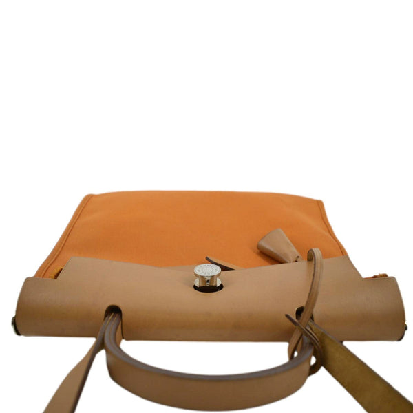 HERMES Herbag Canvas Tote Bag - Bold Orange Elegance
