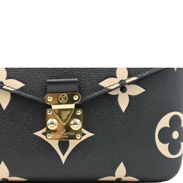 LOUIS VUITTON Pochette Empreinte Leather Crossbody Bag Bicolor back side