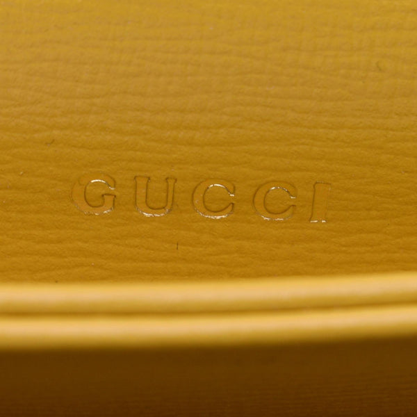 GUCCI Horsebit 1955 Leather Shoulder Bag Yellow 602204