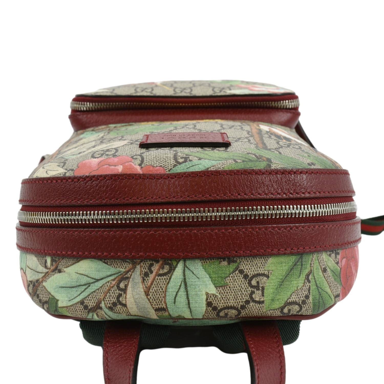 GUCCI Tian Print GG Supreme Monogram Canvas Backpack Beige 427042