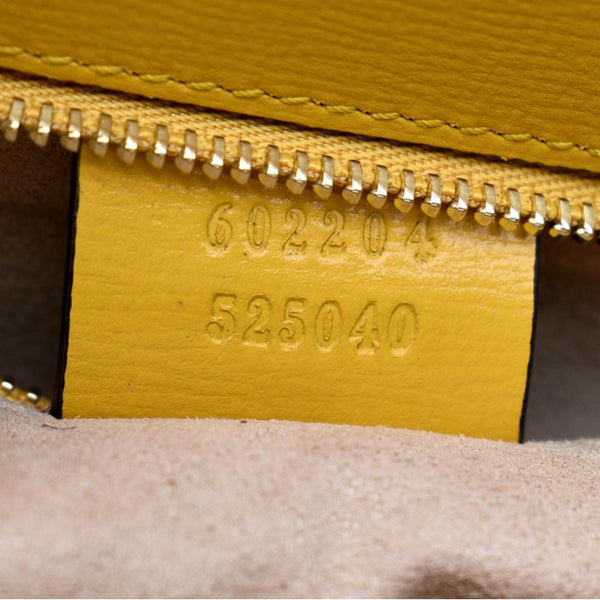GUCCI Horsebit 1955 Leather Shoulder Bag Yellow 602204