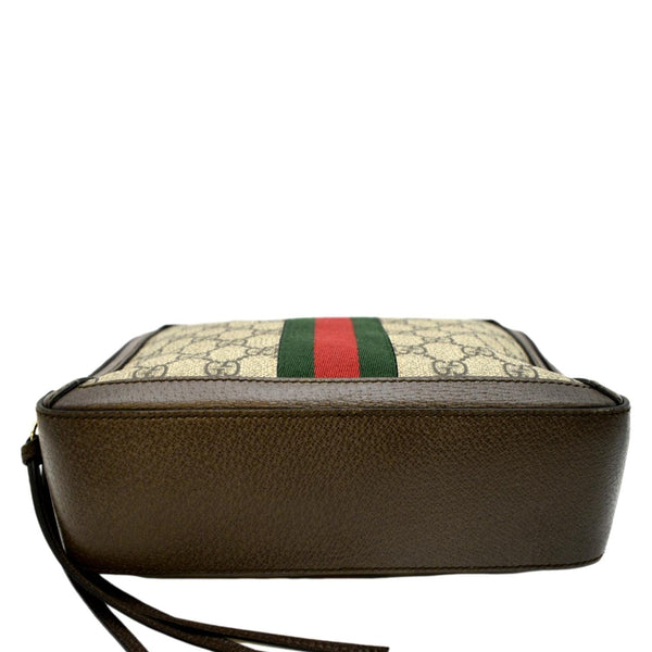 GUCCI Ophidia Web Small GG Supreme Canvas Shoulder Bag Beige 550622