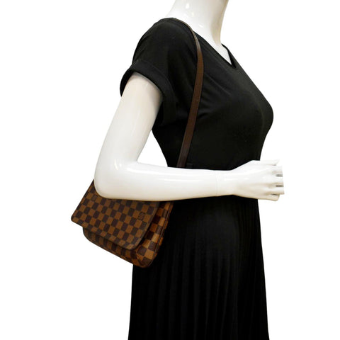 LOUIS VUITTON Musette Tango Monogram Canvas Short Strap Shoulder Bag Brown