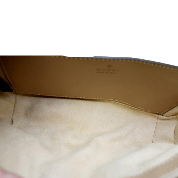 Gucci GG Marmont Mini Leather Shoulder Bag Beige Color - Inside