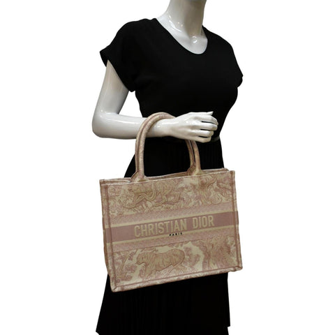 Christian Dior Book Toile de Jouy Canvas Tote Bag