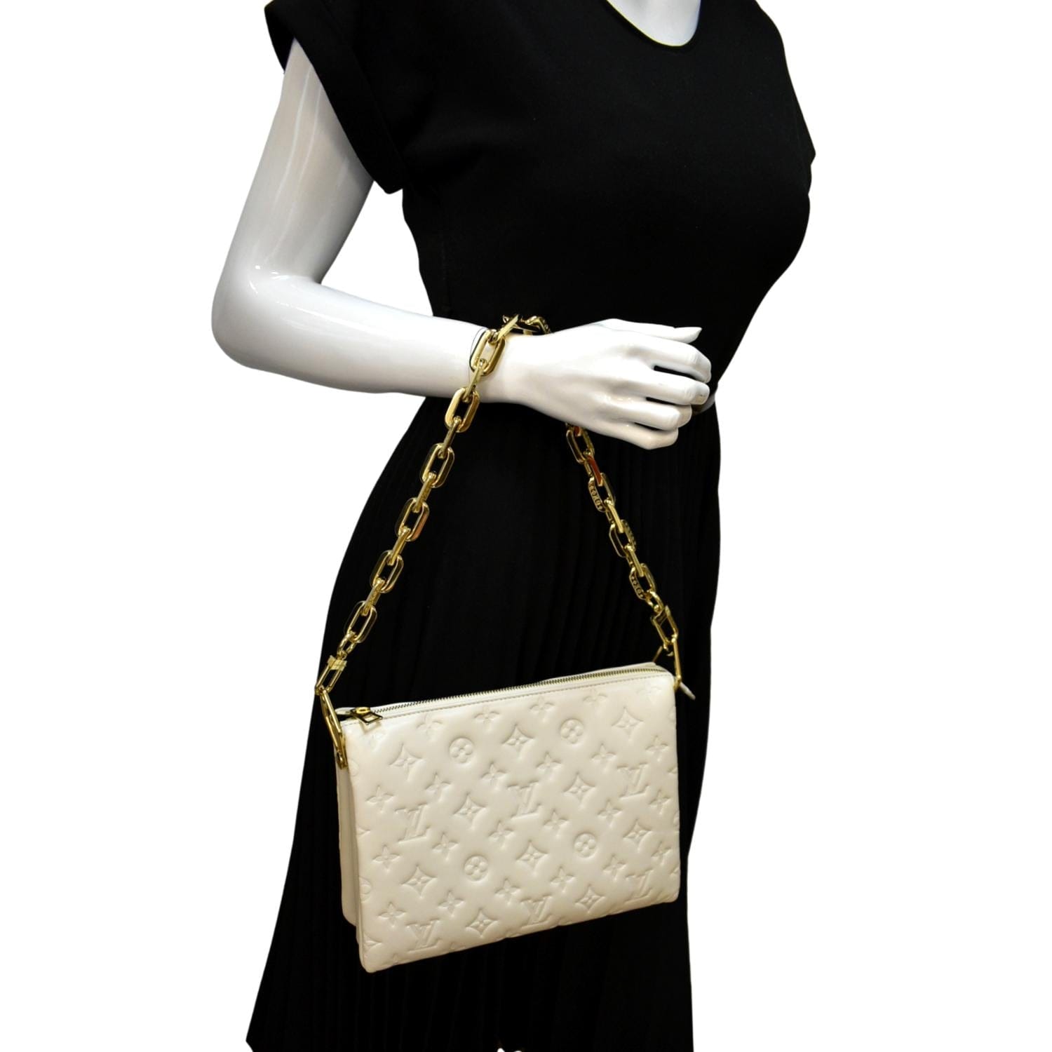 Louis Vuitton Pochette Coussin Chain Bag Monogram Pattern Leather