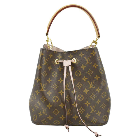 LOUIS VUITTON Neonoe Monogram Canvas Hobo Bag Rose Ballerine