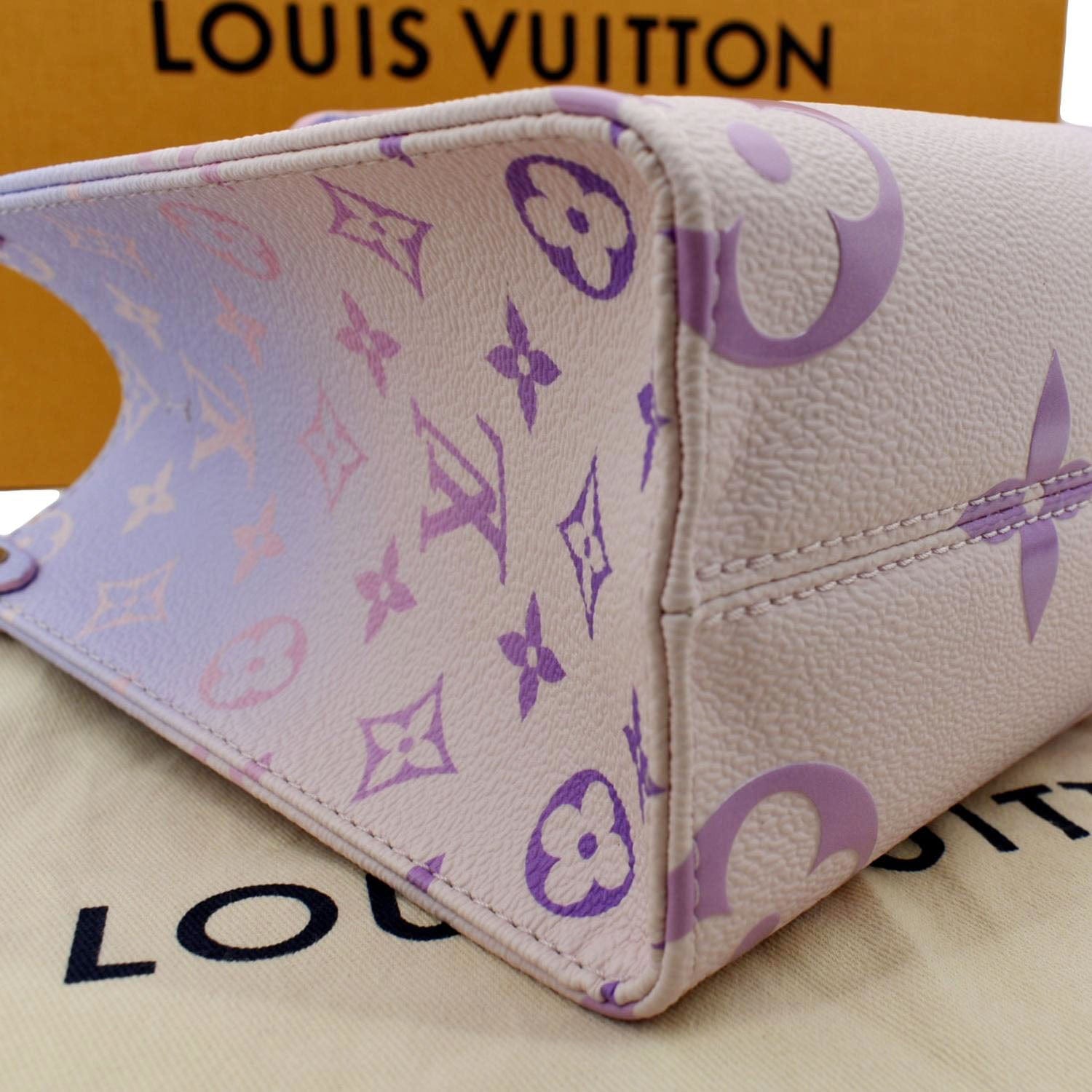 Louis Vuitton Sunrise Pastel Onthego PM Monogram Canvas Tote Crossbody Bag