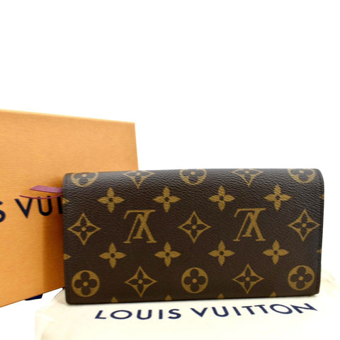 LOUIS VUITTON Emilie Monogram Canvas Wallet Fuchsia