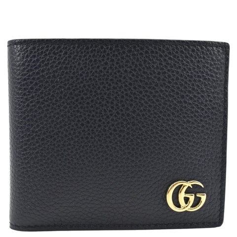 GUCCI Bi-Fold Leather Wallet Navy Blue 428726