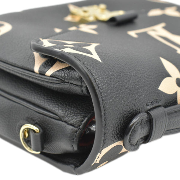 LOUIS VUITTON Pochette Empreinte Leather Crossbody Bag Bicolor upper right corner look