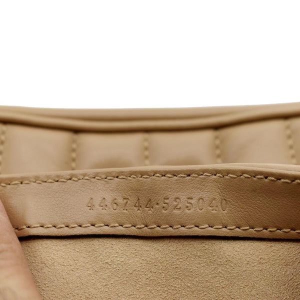 Gucci GG Marmont Mini Leather Shoulder Bag Beige Color - Number