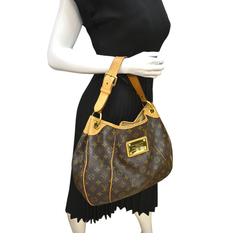 LOUIS VUITTON Galliera PM Monogram Canvas Hobo Shoulder Bag Brown