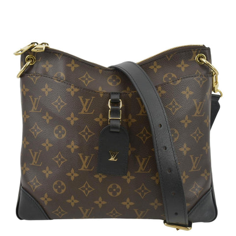 LOUIS VUITTON Odeon NM Monogram Canvas Shoulder Bag Brown