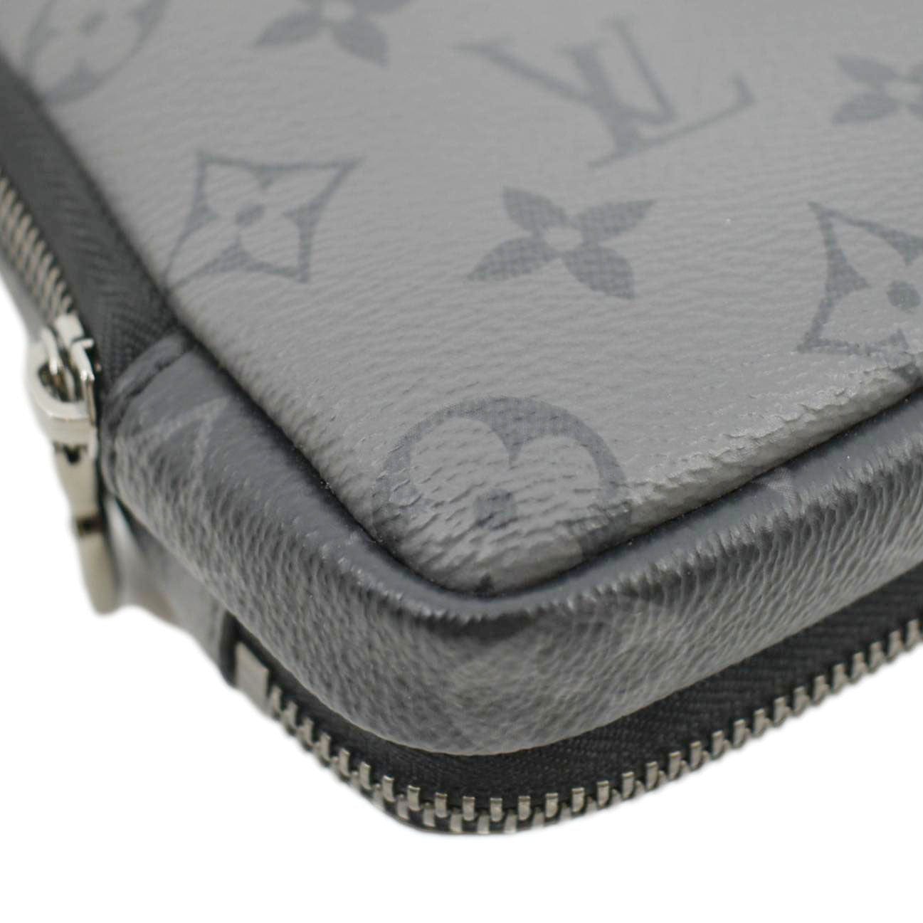 Louis Vuitton Coin Purse Monogram Eclipse Black Gray in Coated