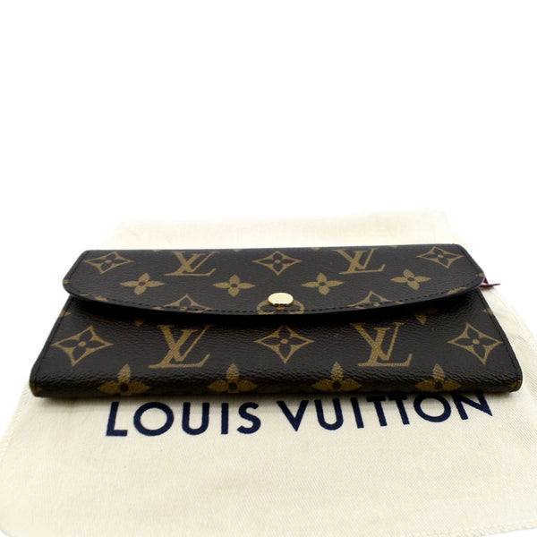 LOUIS VUITTON Emilie Monogram Canvas Wallet Fuchsia
