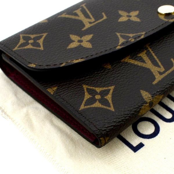 LOUIS VUITTON Emilie Monogram Canvas Wallet Fuchsia