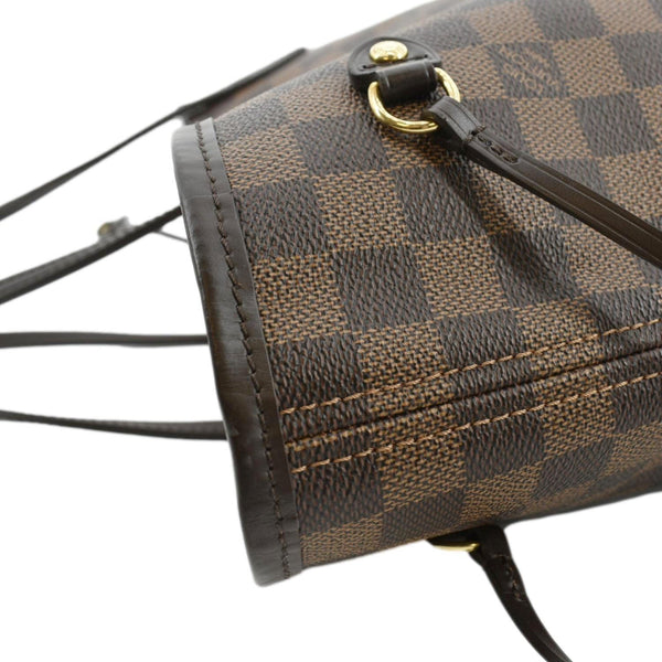 LOUIS VUITTON Neverfull MM Damier Ebene Tote Bag Brown