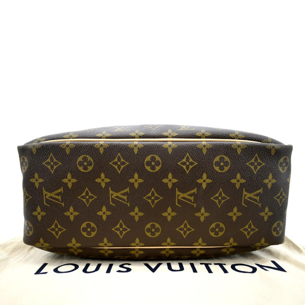 LOUIS VUITTON Deauville Bowling Monogram Canvas Satchel Bag Brown