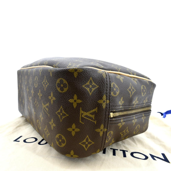 LOUIS VUITTON Deauville Bowling Monogram Canvas Satchel Bag Brown