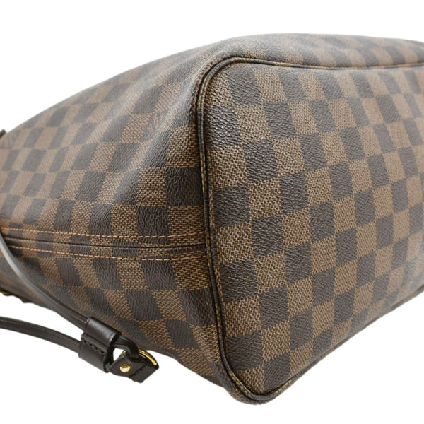 LOUIS VUITTON Neverfull MM Damier Ebene Tote Bag Brown