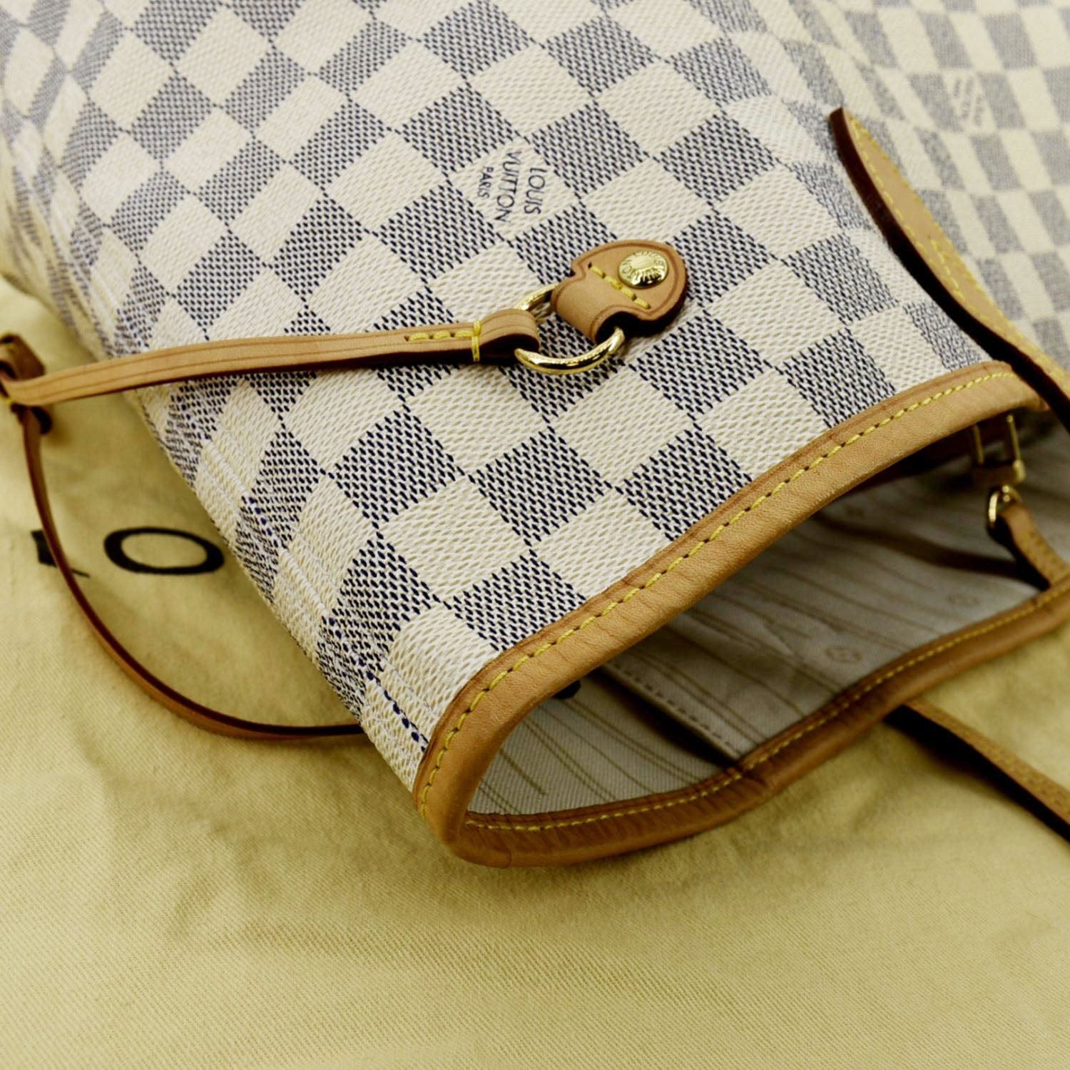 Louis Vuitton Neverfull Damier Azur Shoulder Bag