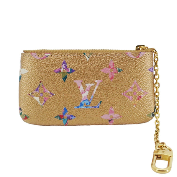 LOUIS VUITTON Metallic Monogram LV Garden Key Pouch Golden